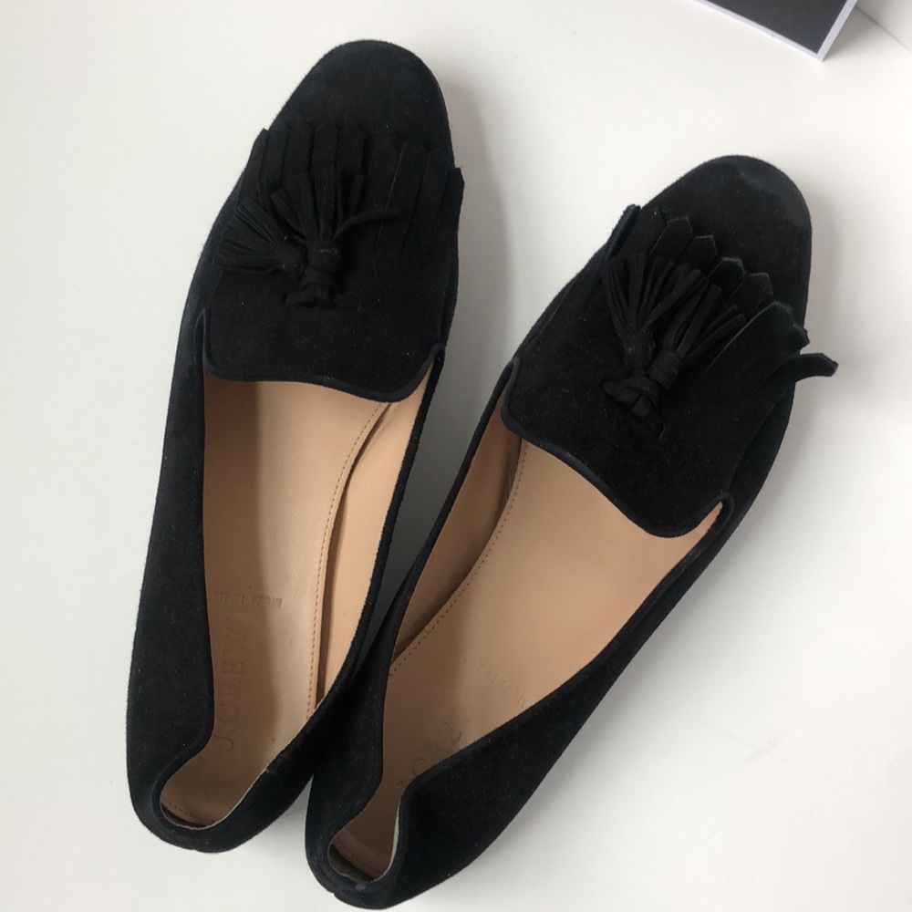 J.Crew Darby Tassel Loafers in Black